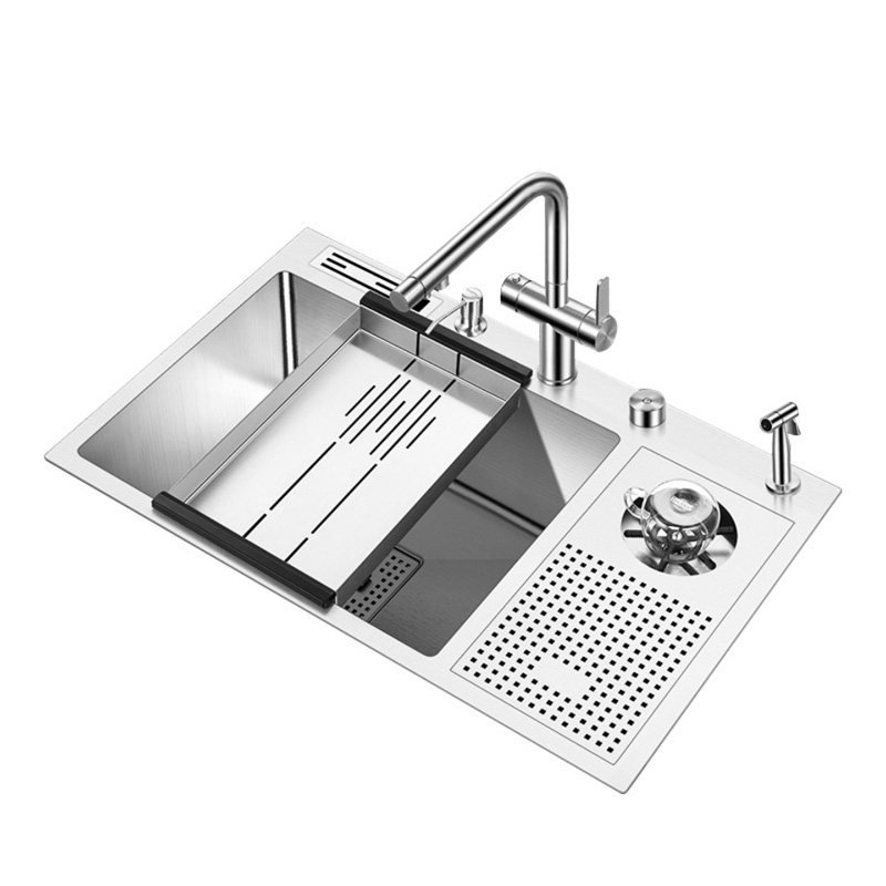 K Modern Farmhouse Stainless Steel 304 Sinks Washer Cup Kitch Black